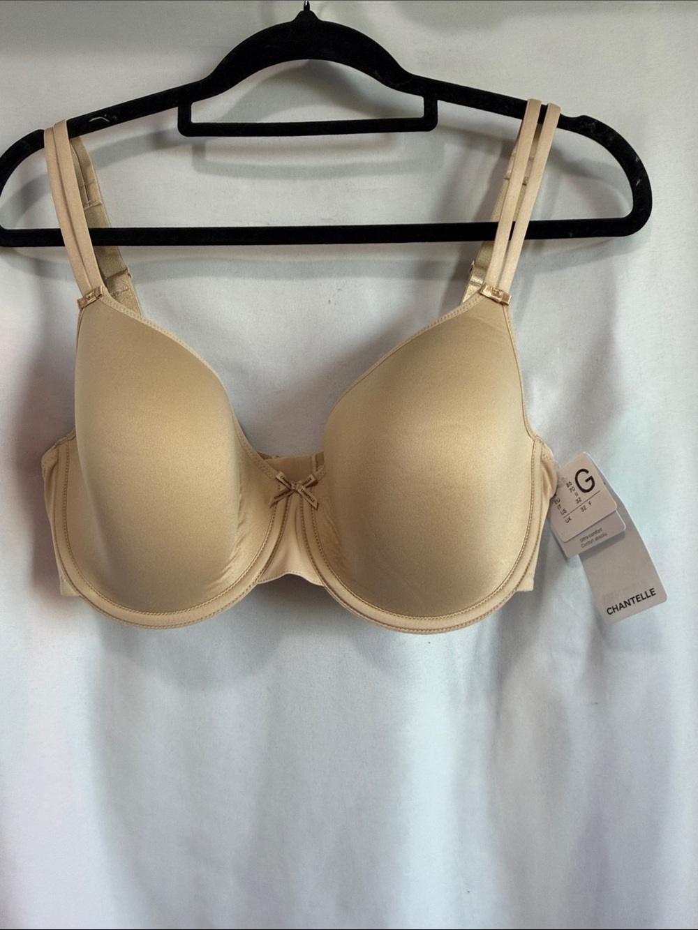 Chantelle Beige Nude T-Shirt Bra with Double Straps